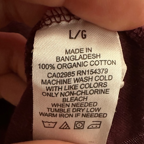 Aeropostale | Burgundy Crew Neck Short Sleeve Tee 100% Cotton | Women’s Large - Picture 6 of 6